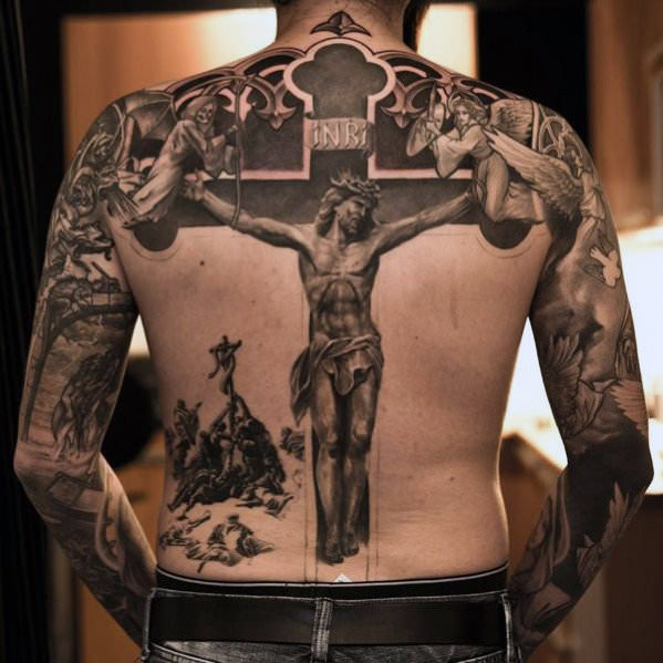 Top More Than 84 Cross Back Tattoos Best In Cdgdbentre