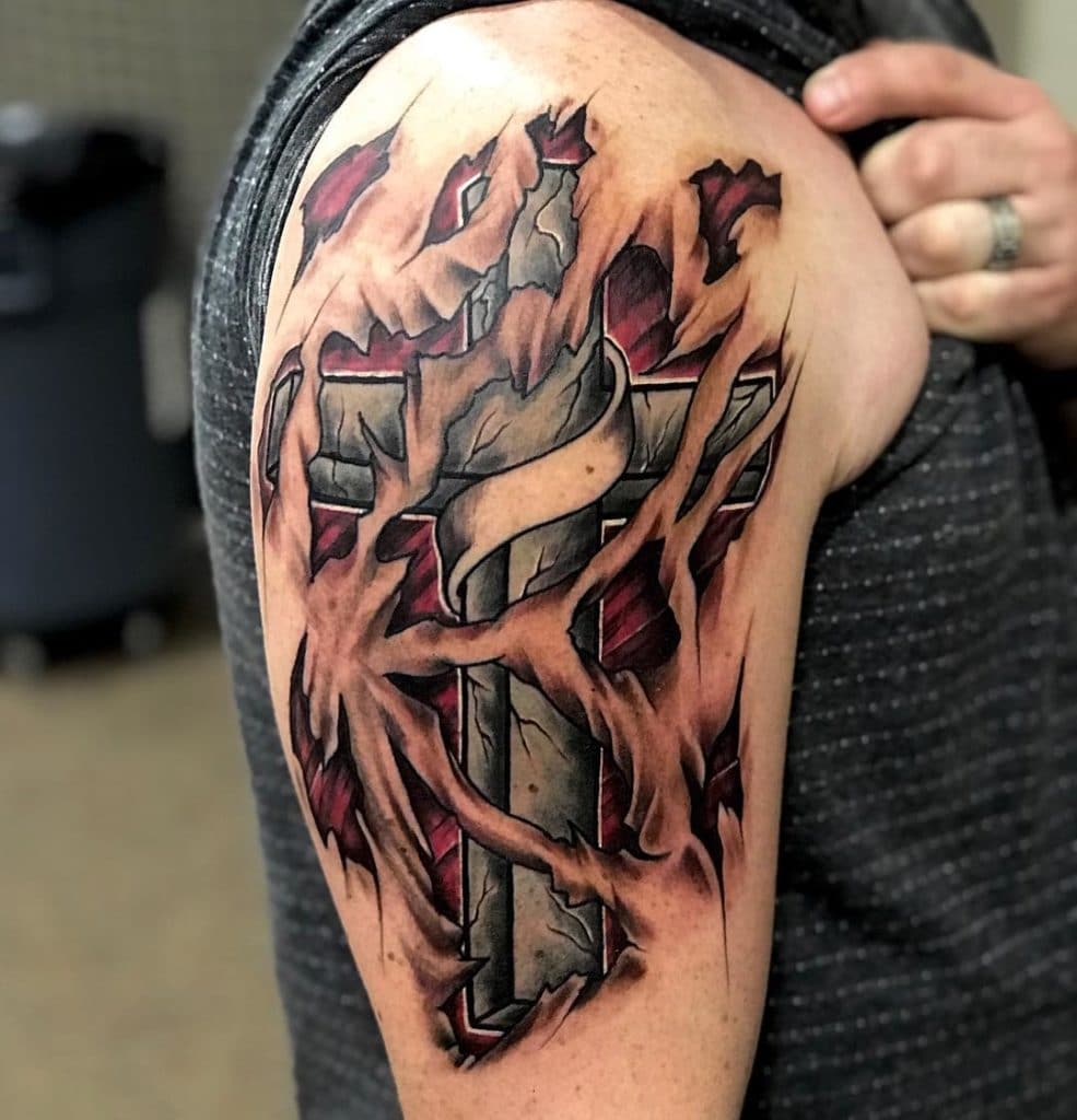 Torn Skin Tattoo