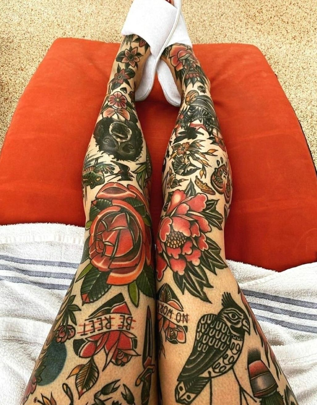 Traditional Tattoo Leg Sleeve