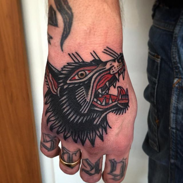 Traditional Wolf Head Done By Ryne At Inksmith And Rodgers Jax Fl R