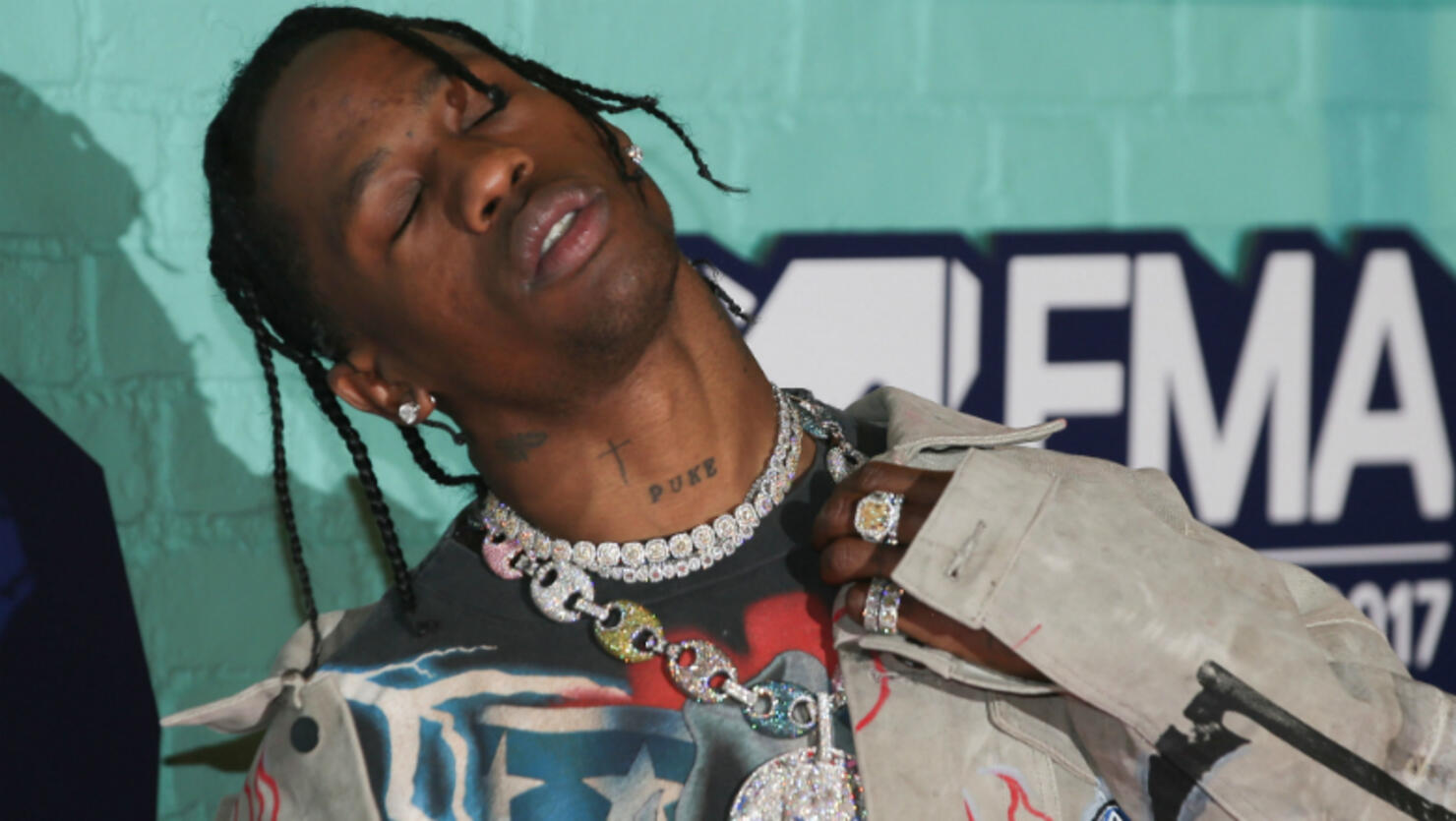 Travis Scott Got A Huge Head Tattoo Ahead Of His Astroworld Tour