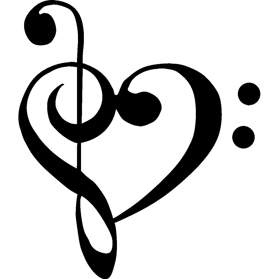 Treble Bass Clef Heart: Music's Universal Symbol of Love