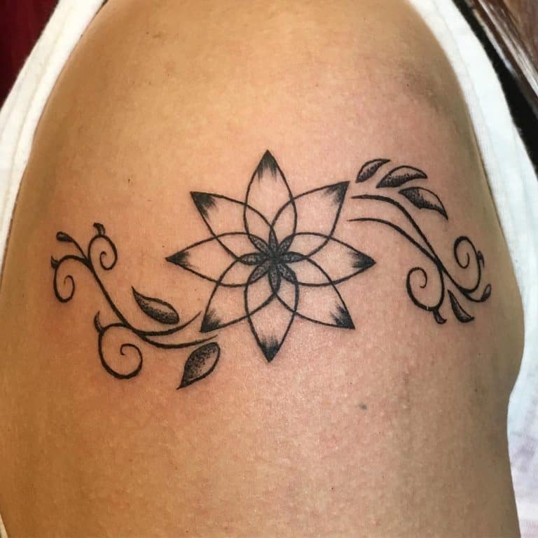 Tribal Flower Tattoo Ideas Combining Nature And Tradition