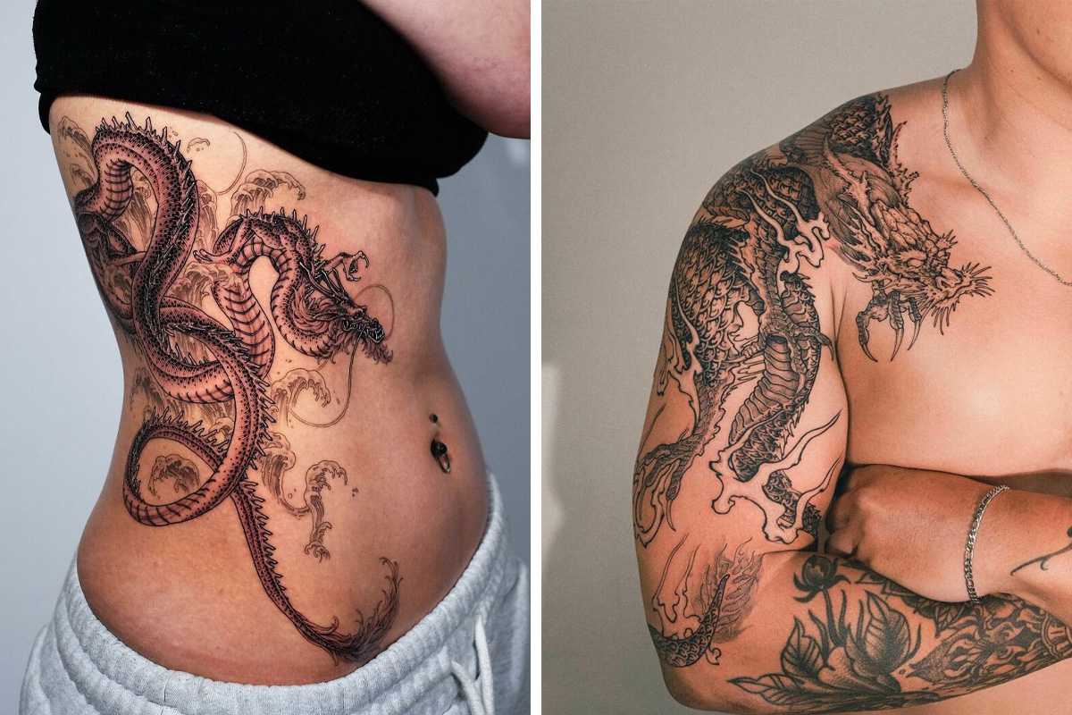 Unleash The Fire Within With These 100 Dragon Tattoo Ideas Bored Panda