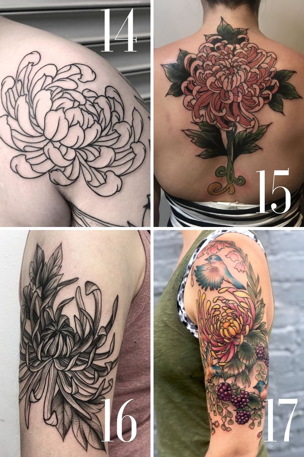 Update 70 Chrysanthemum Tattoo Shoulder Best In Cdgdbentre