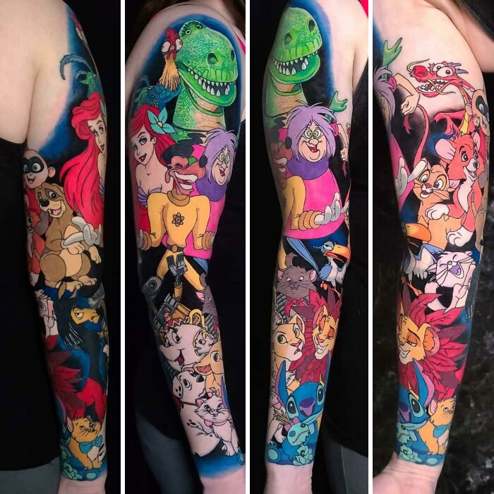 Update More Than 56 90S Cartoon Sleeve Tattoo Best In Cdgdbentre