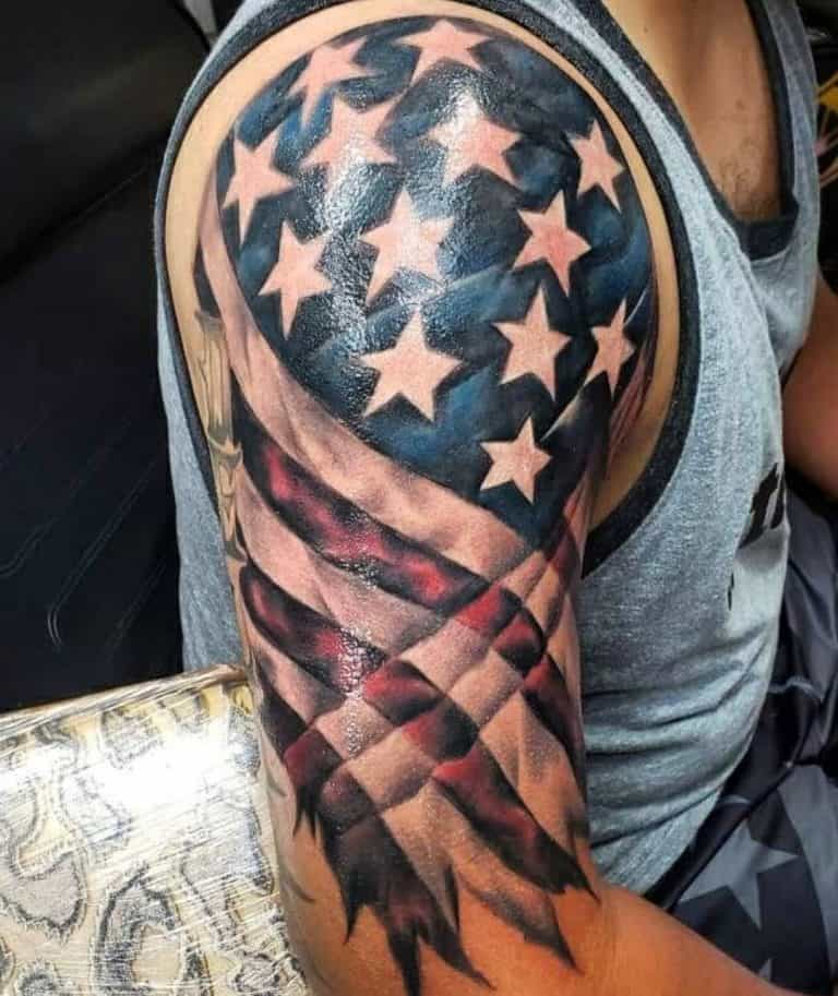 5 Patriotic US Flag Tattoo Designs for Veterans