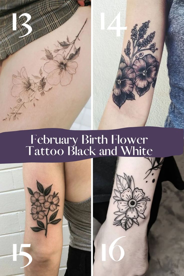 Vibrant February Birth Flower Tattoo Violet Tattooglee Birth