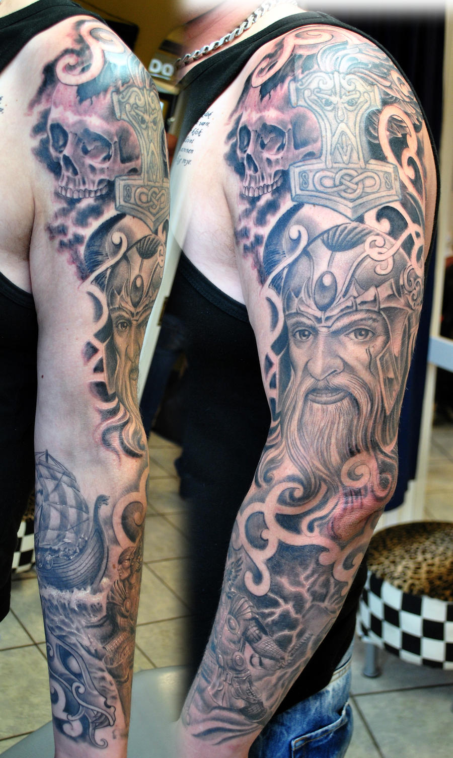 Viking Half Sleeve Tattoo: Embrace Norse Mythology in Ink