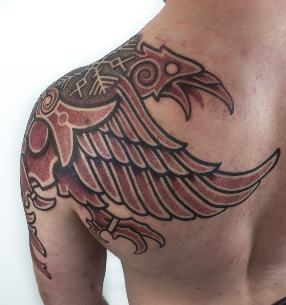 Viking Raven Tattoo Norse Tattoo Fantasy Tattoos Nordic Tattoo