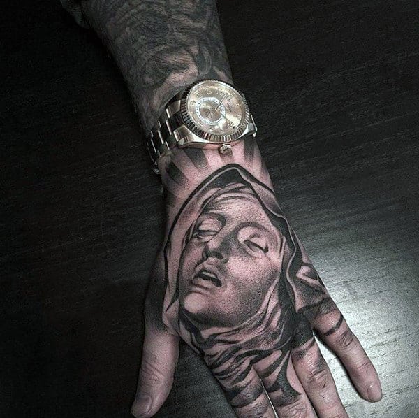 5 Stunning Virgin Mary Hand Tattoo Ideas