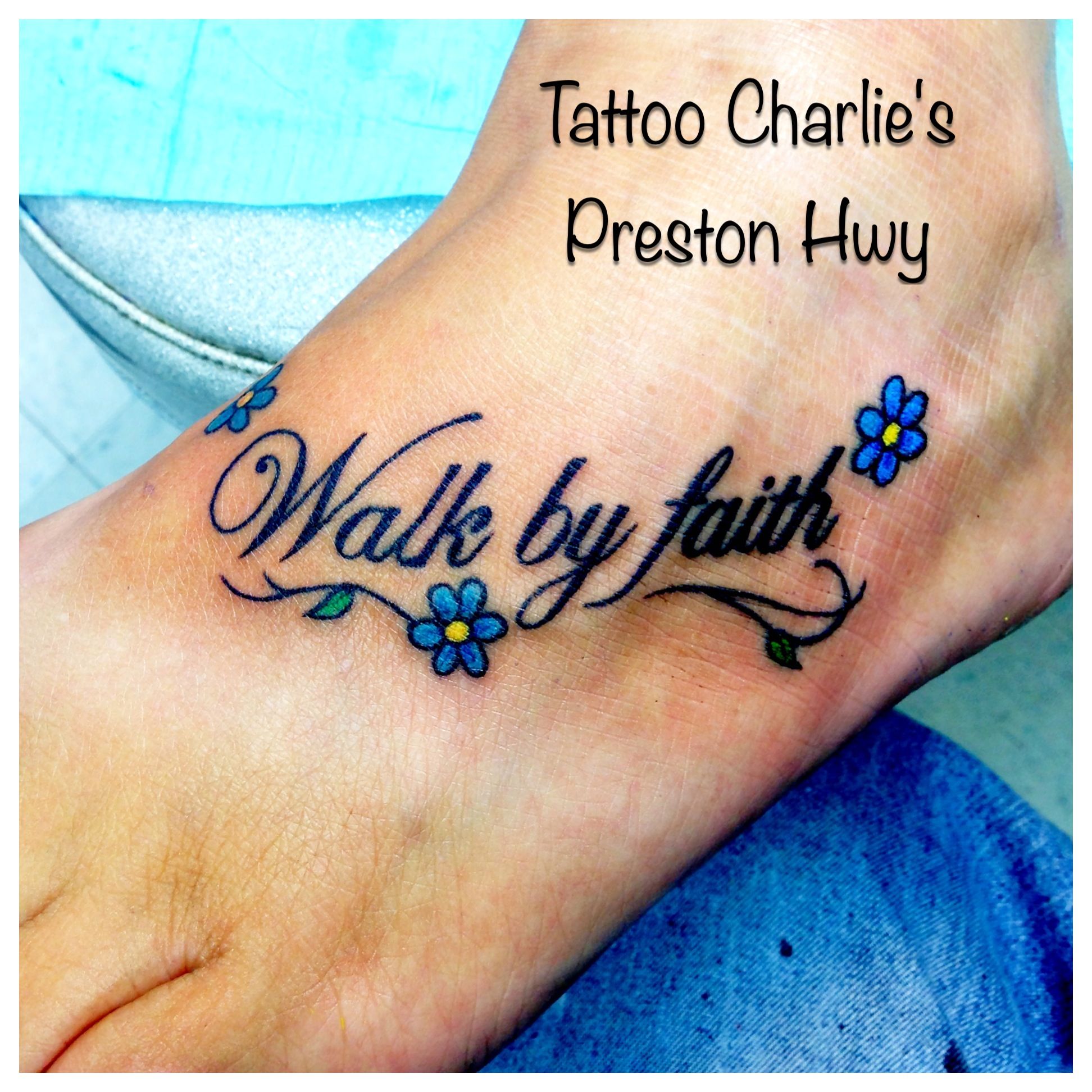 Walk By Faith Foot Tattoo Faith Foot Tattoos Foot Tattoos Foot