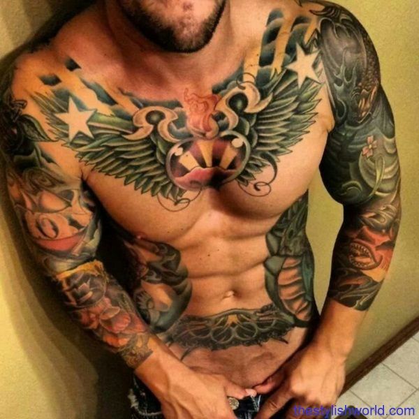 Warrior Design Of Tattoos For Men Cool Chest Tattoos