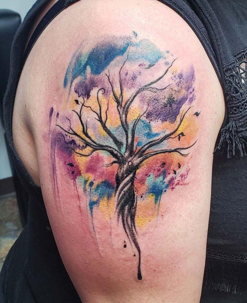 Watercolor Tree of Life Moon: Art & Soul