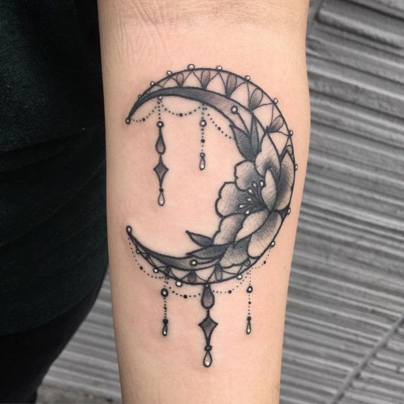 Waxing Crescent Tattoo