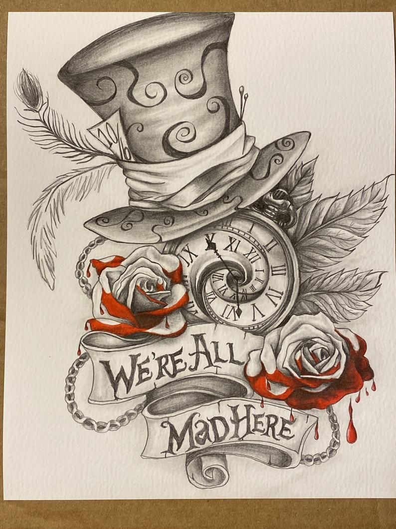 We Re All Mad Here Tattoo Get Inked Pinterest