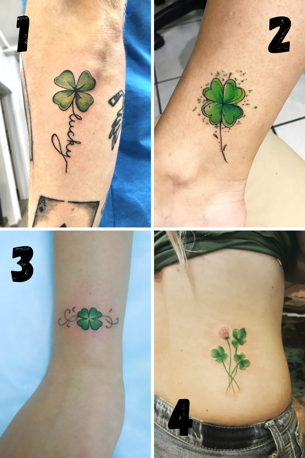 What Are The Meanings Of The Four Leaf Clover Tattoos Tattoos Win