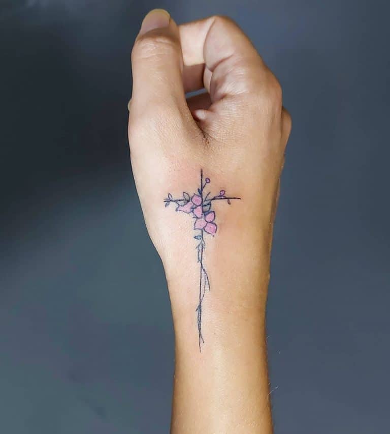 25 Stunning Women's Cross Wrist Tattoo Ideas for 2023